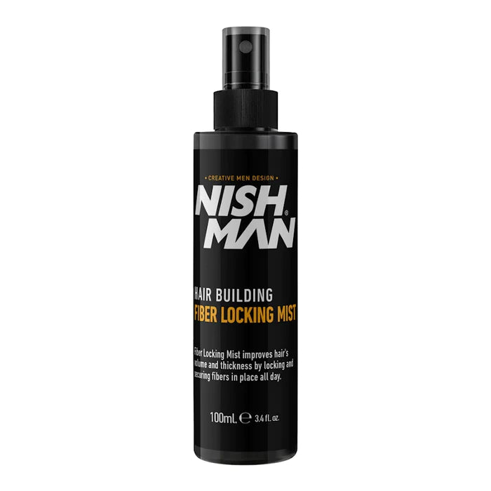 NISHMAN Hair Building Keratin Fiber - Dark Brown + Fiber Locking Mist Spray