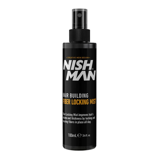 NISHMAN Hair Building Keratin Fiber - Dark Brown + Fiber Locking Mist Spray