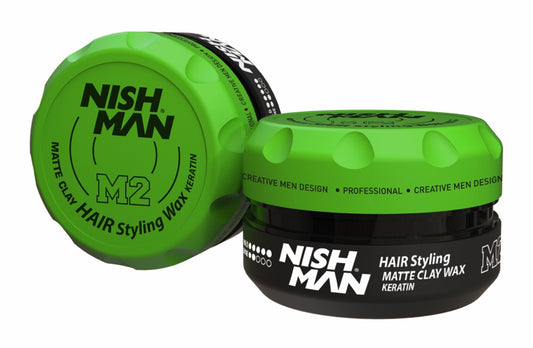 NISHMAN Hair Styling Matte Clay Wax Keratin - M2